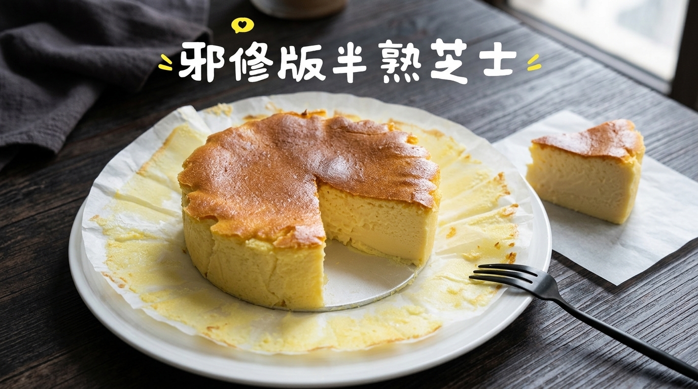 부드럽고 촉촉한 일본식 반숙 치즈케이크 (한쥬쿠 치즈)