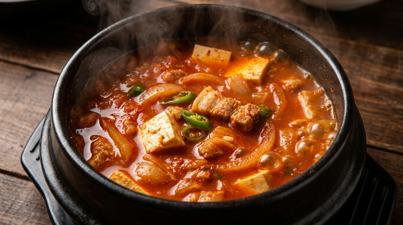 진하고 깊은 맛, 정통 돼지고기 김치찌개