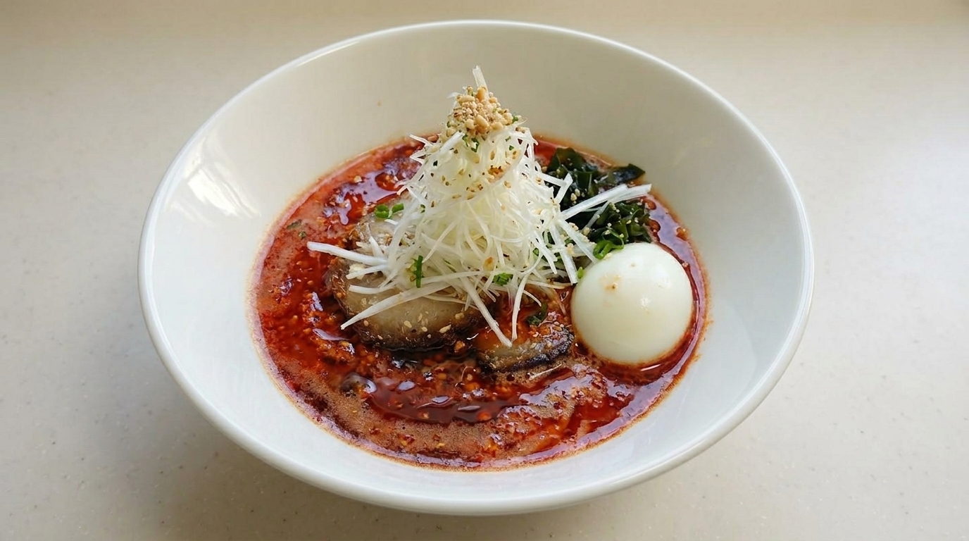 화끈한 매운맛, 볼케이노 스타일의 매운 돈코츠 라멘