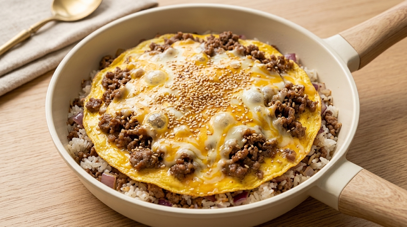 치즈 소고기 덮밥 (규동 스타일)