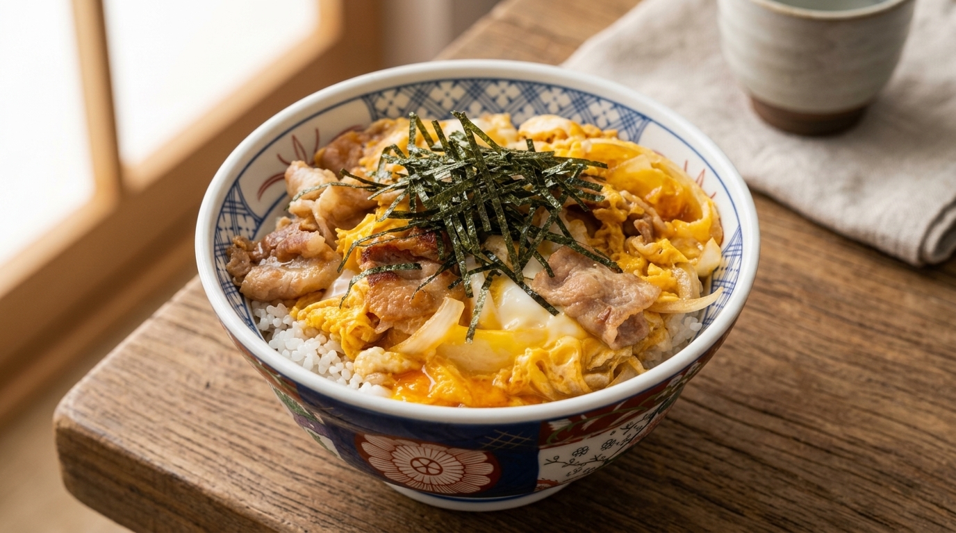 정통 타닌돈 레시피 (일본식 돼지고기 계란덮밥)
