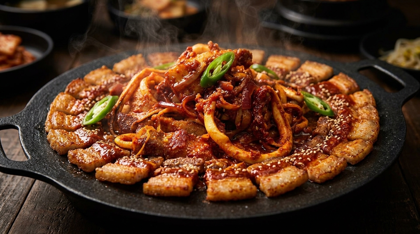 매콤한 철판 오삼불고기 황금레시피