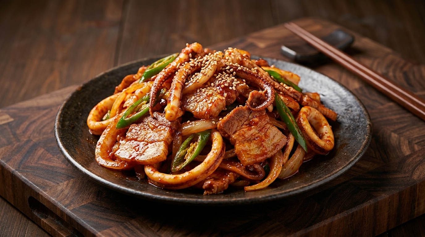 매콤달콤 중독적인 맛, 오삼불고기 황금레시피