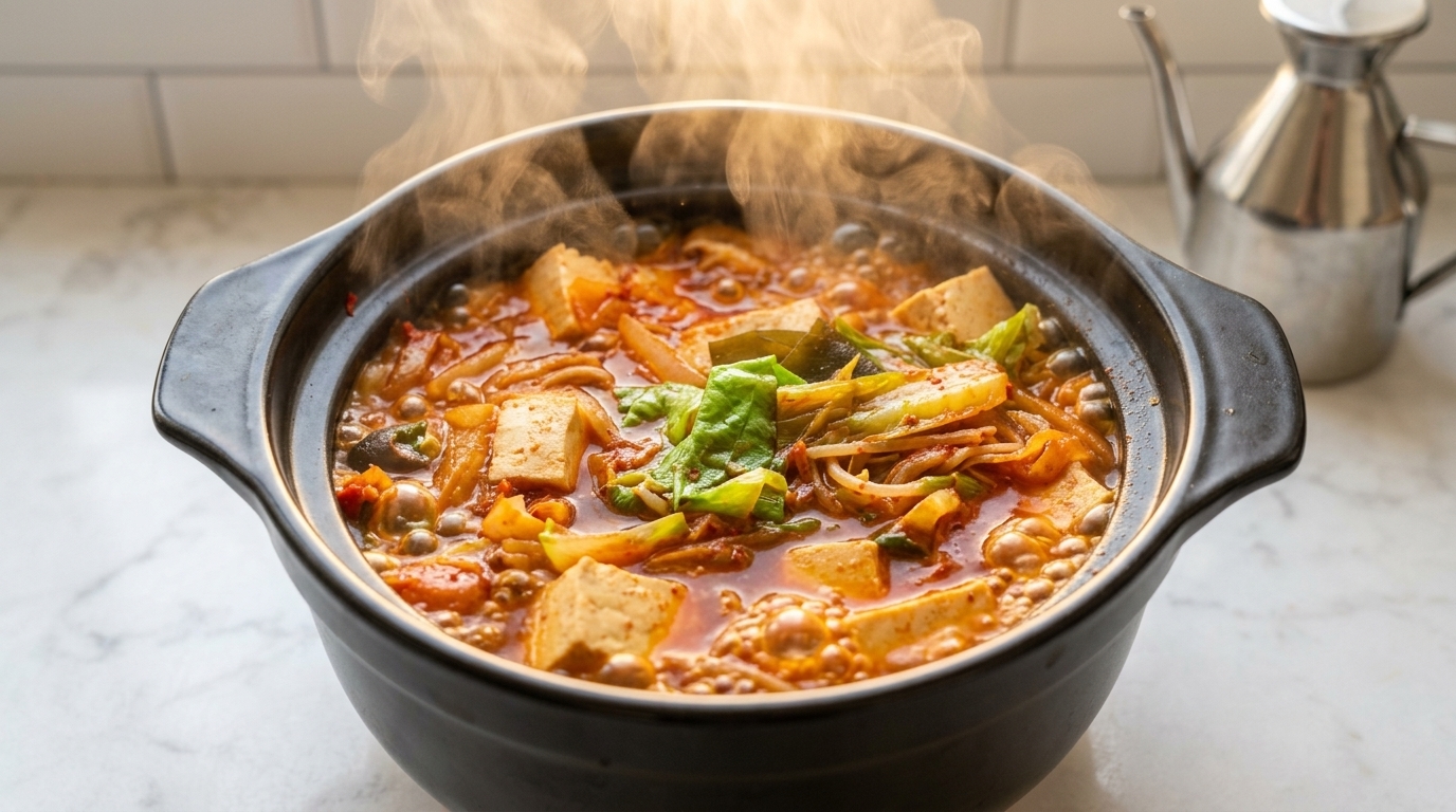 얼큰한 김치 두부찌개 레시피