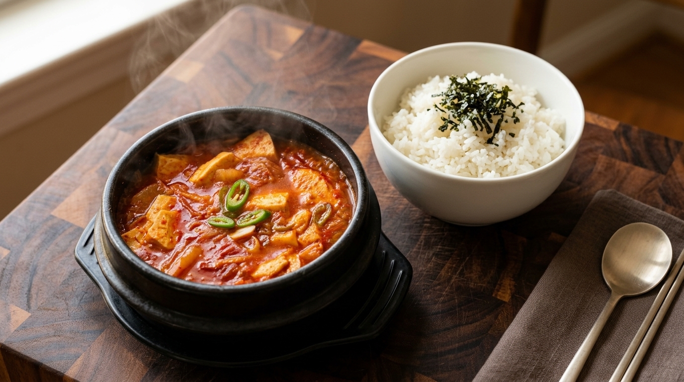 깊고 진한 맛, 전통 돼지고기 김치찌개