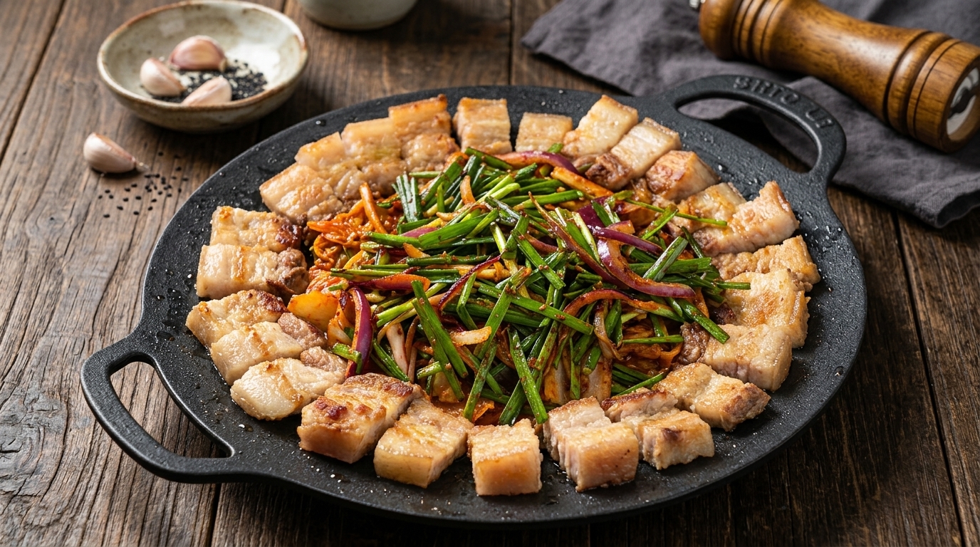 지글지글 김치삼겹살 구이