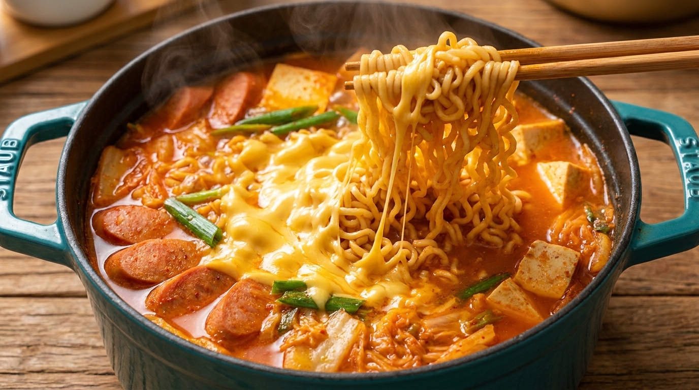 클래식 부대찌개: 진한 국물과 맛의 조화
