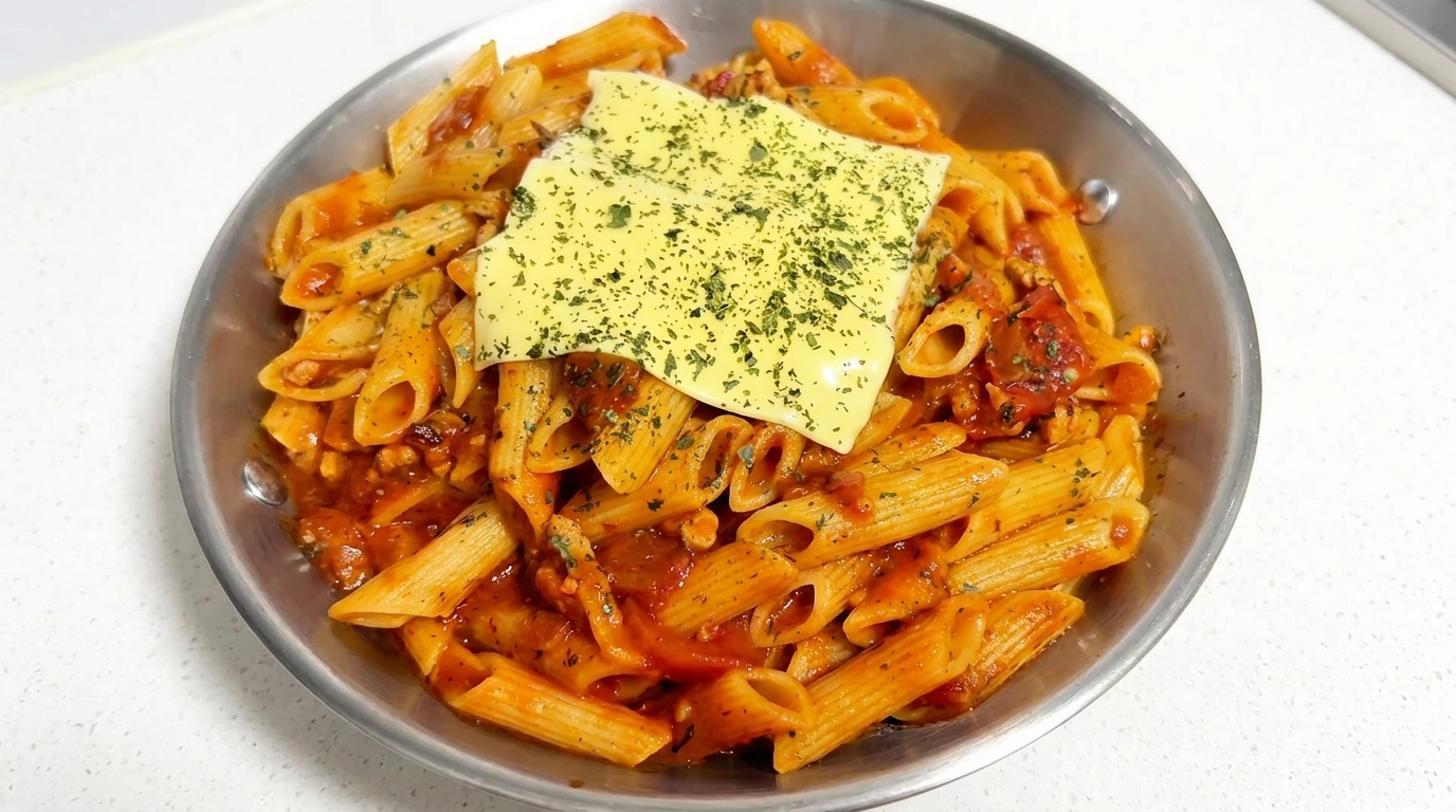 클래식 토마토 미트소스 마카로니와 치즈