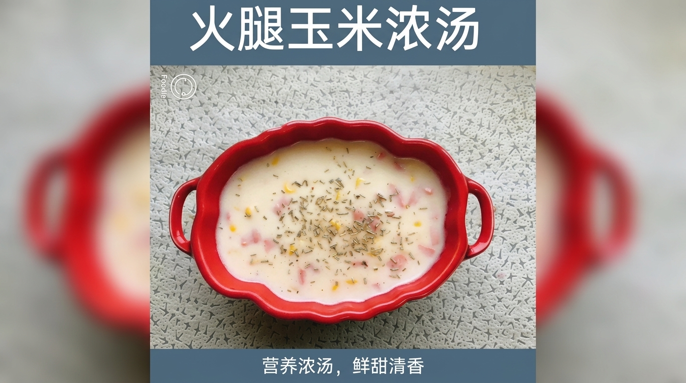 부드럽고 달콤한 햄 옥수수 크림 수프