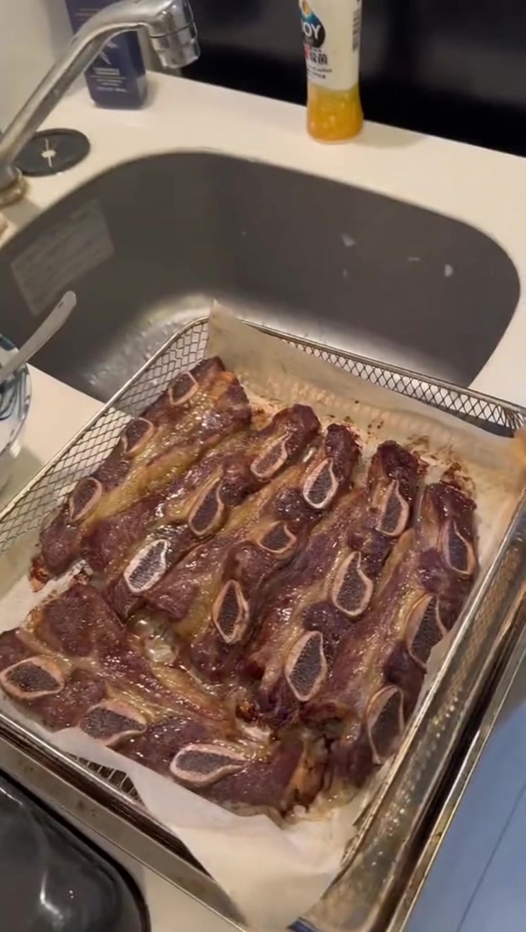에어프라이어 플랭크 스타일 소갈비 구이