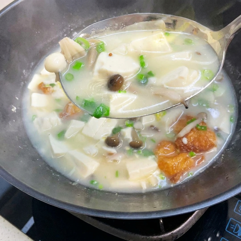 뜨겁게 달궈진 빈 웍에 식용유를 둘러 반짝이는 모습.