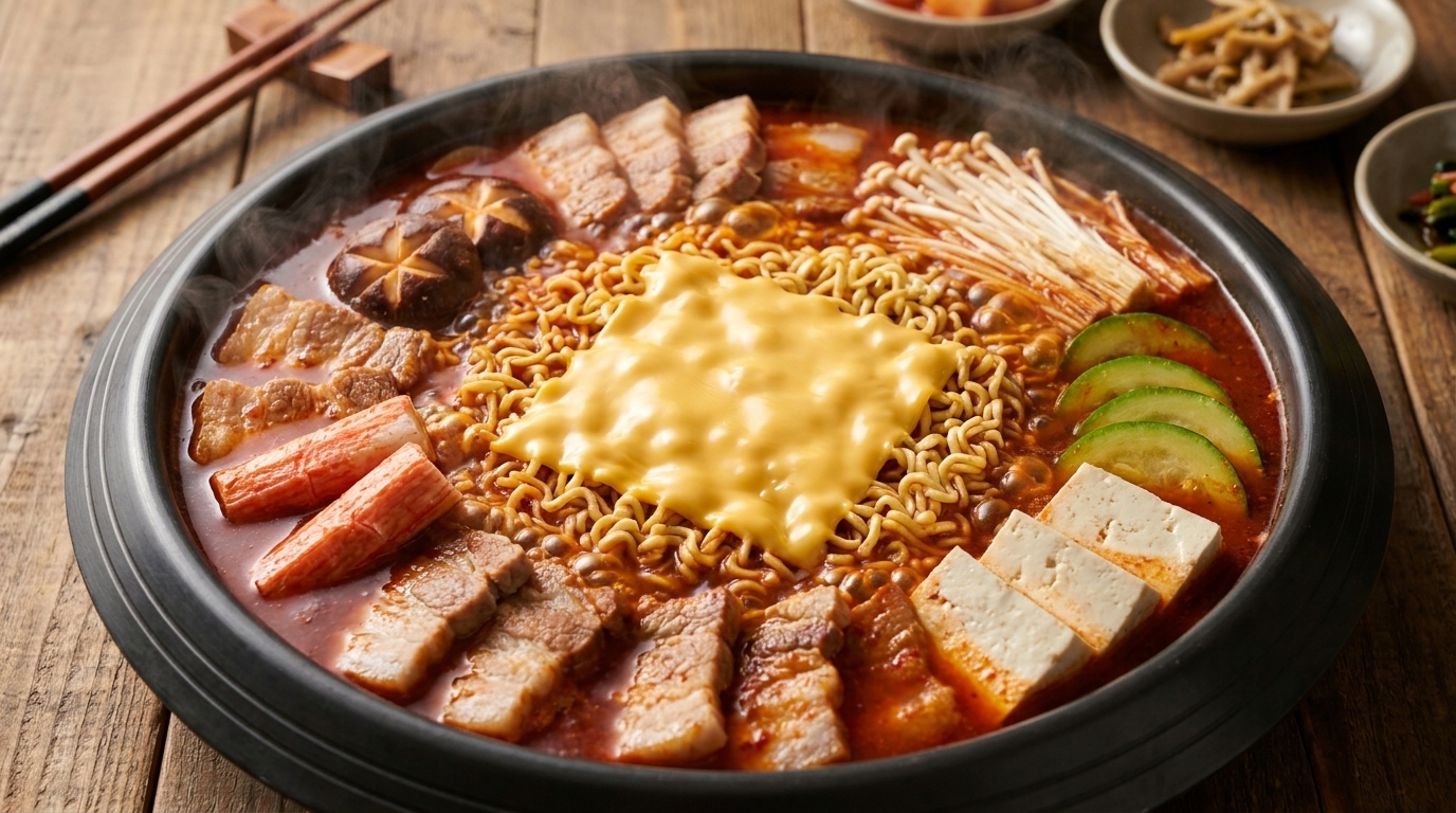 진한 국물이 일품인 부대찌개 황금레시피