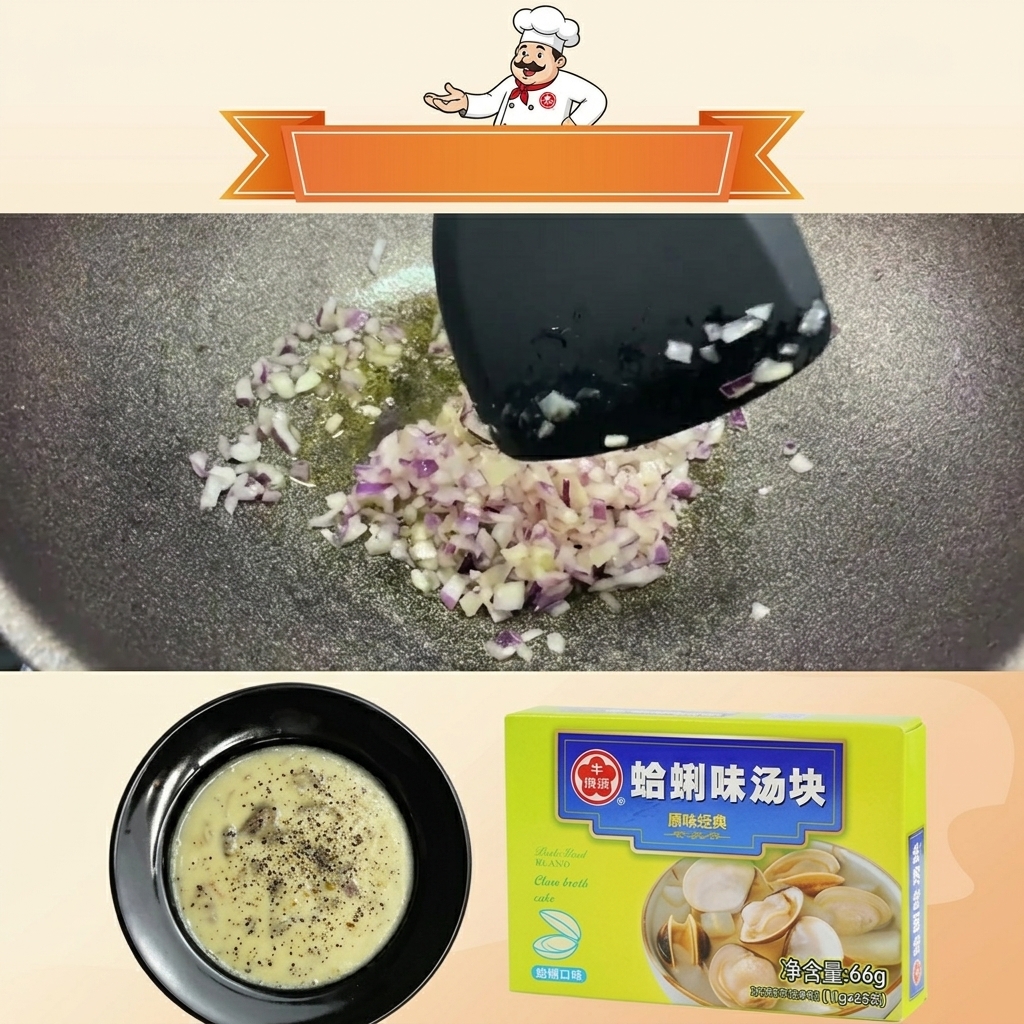 볶은 양파와 마늘이 담긴 팬에 다진 당근을 넣는 모습.