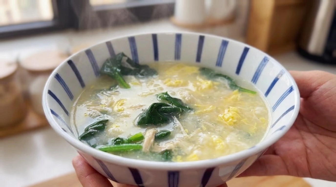 속이 편안한 닭고기 밀가루 반죽 수프 (면거타탕)