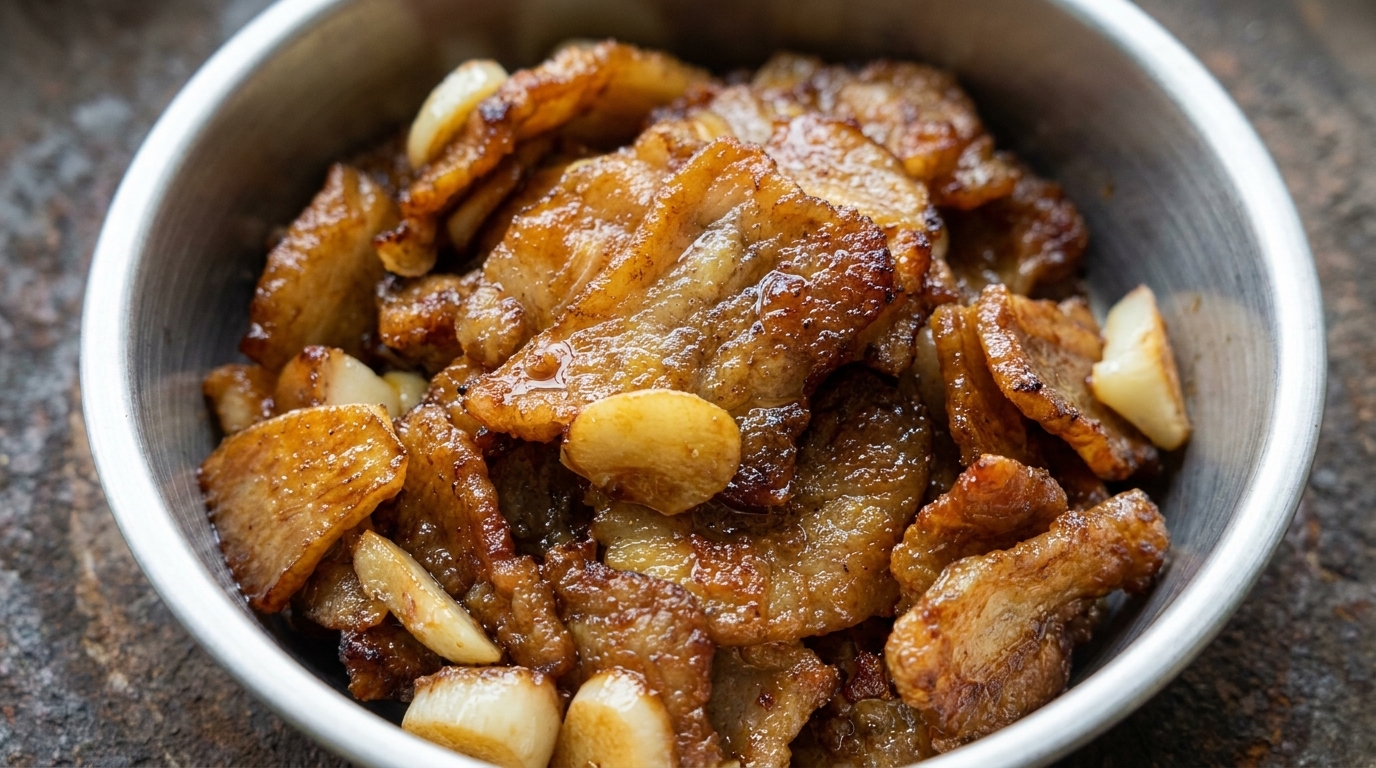 단짠단짠 바삭한 간장 삼겹살 구이