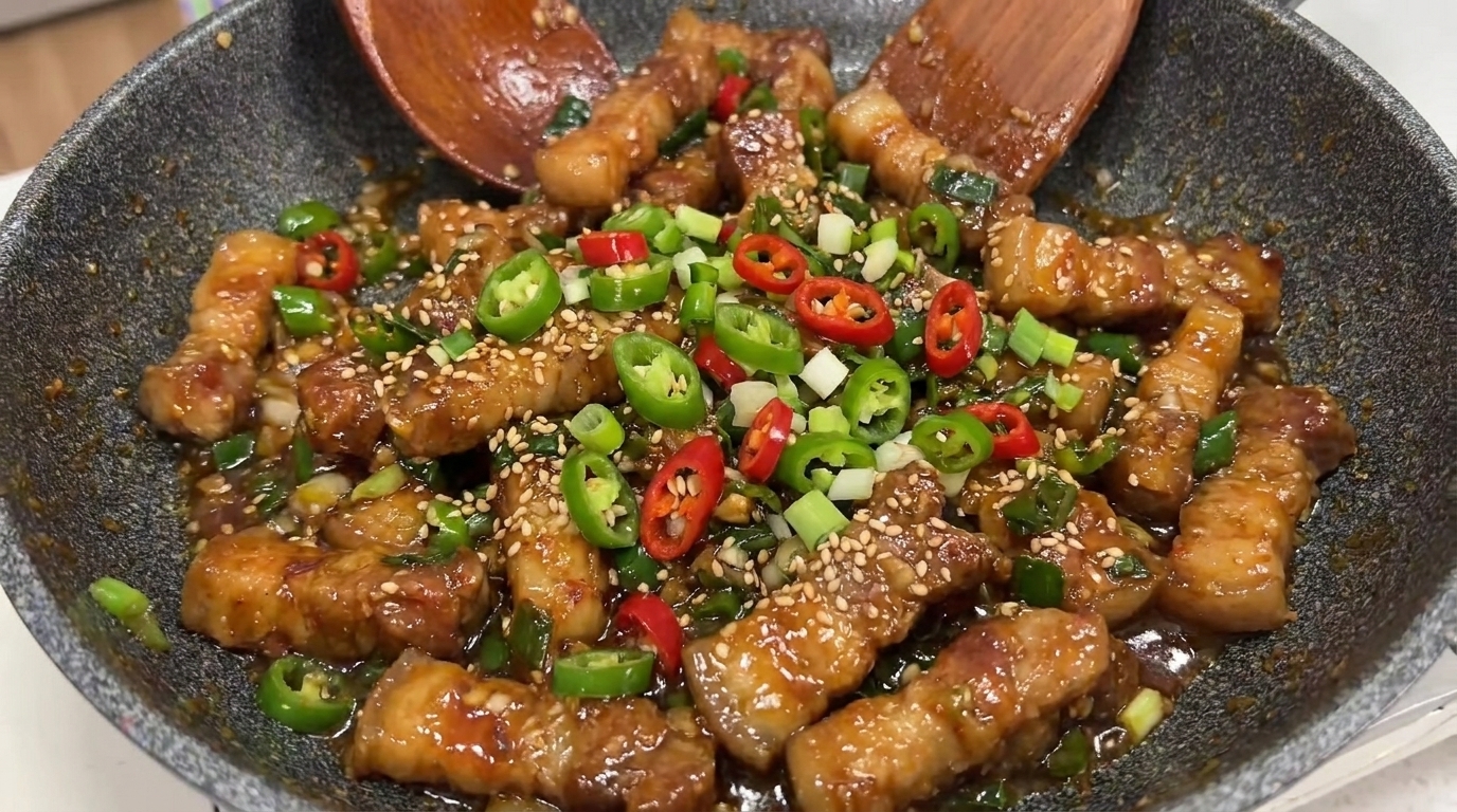 한국식 된장 돼지고기 볶음 (돼지고기 된장볶음)