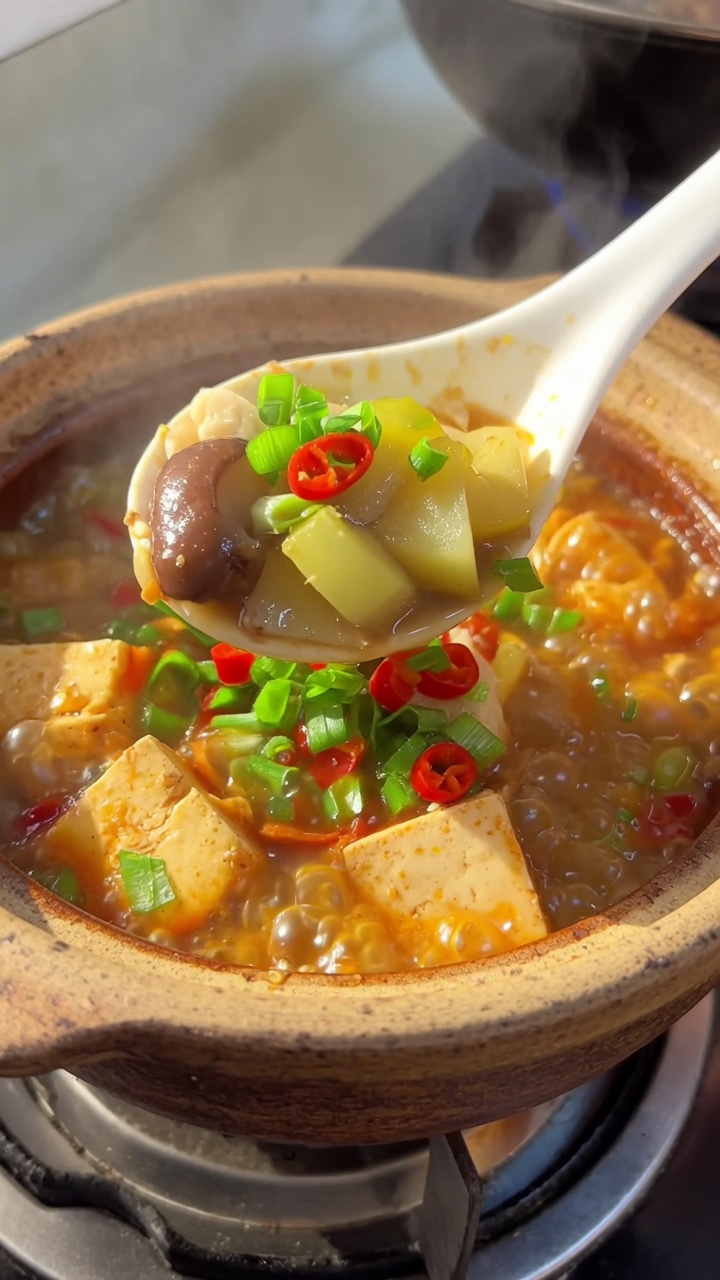 정통 한국식 된장찌개