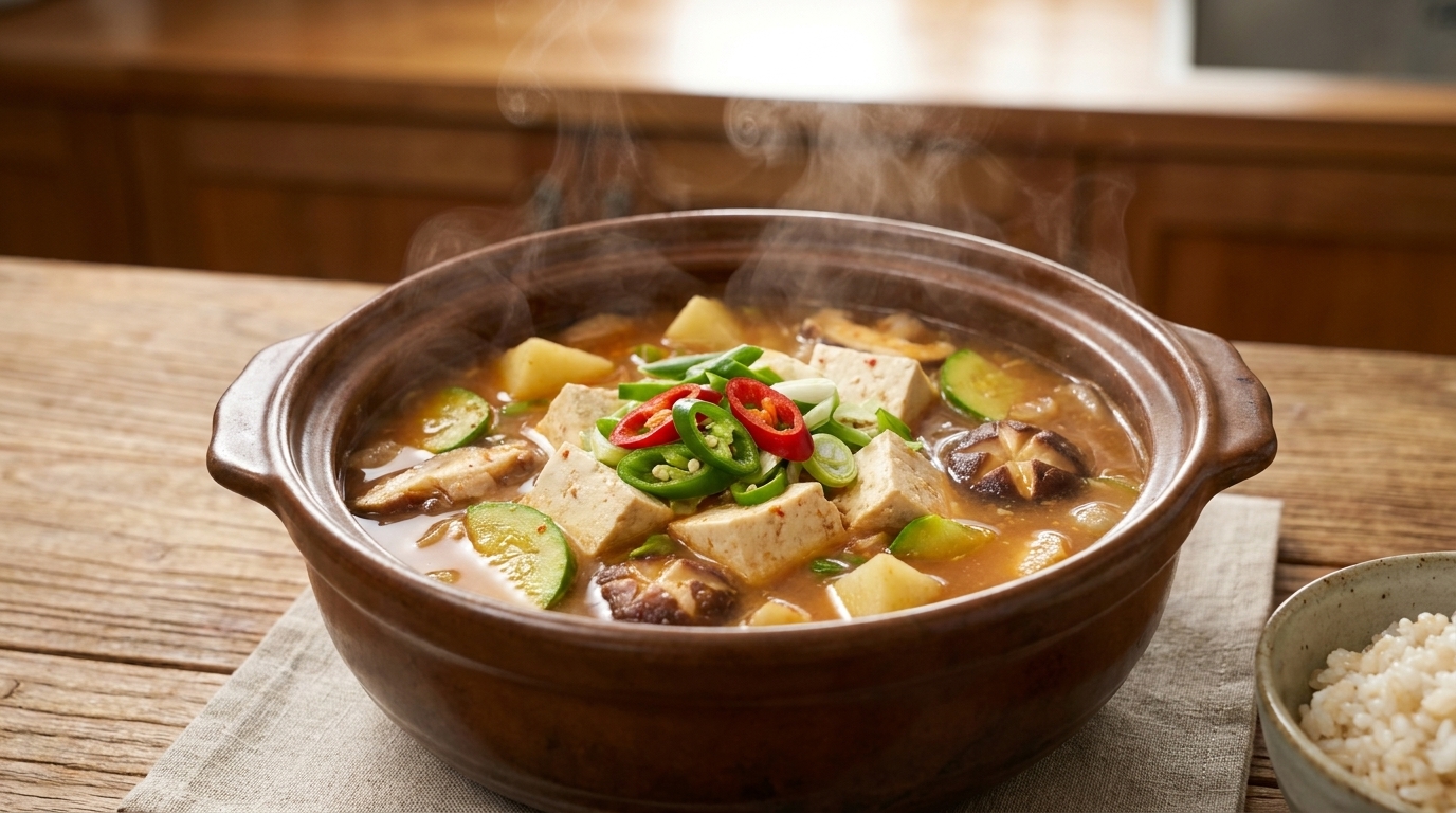 전통 한국 된장찌개