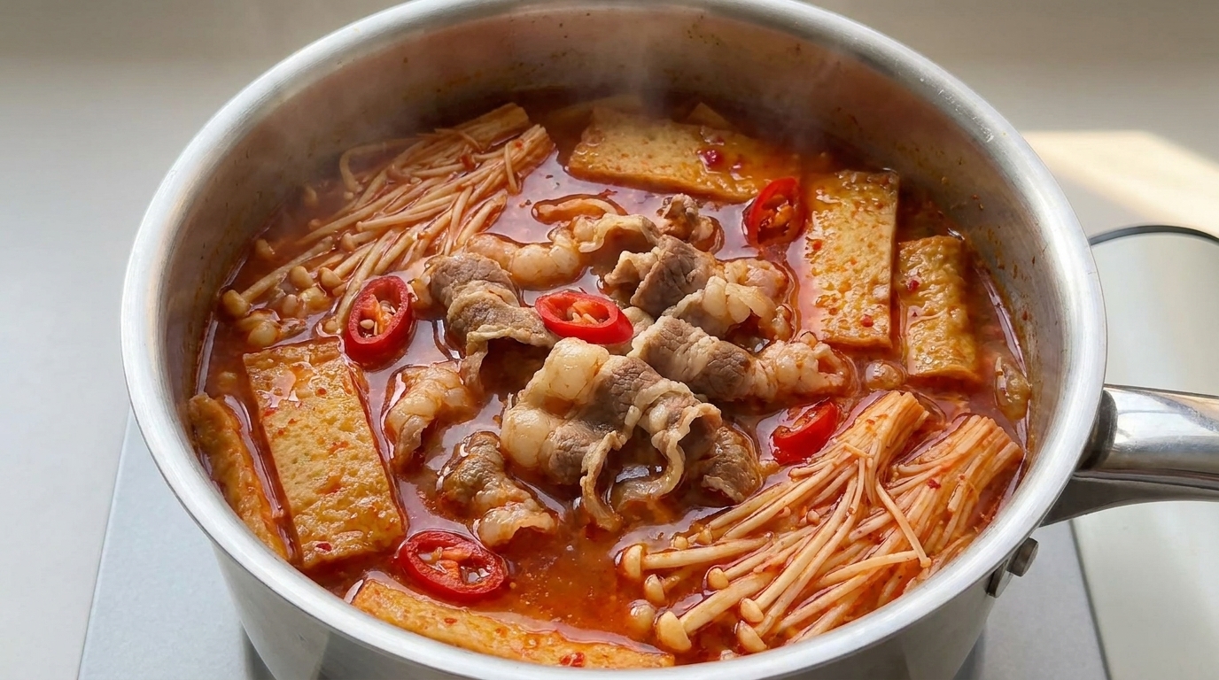소고기 팽이버섯 김치찌개