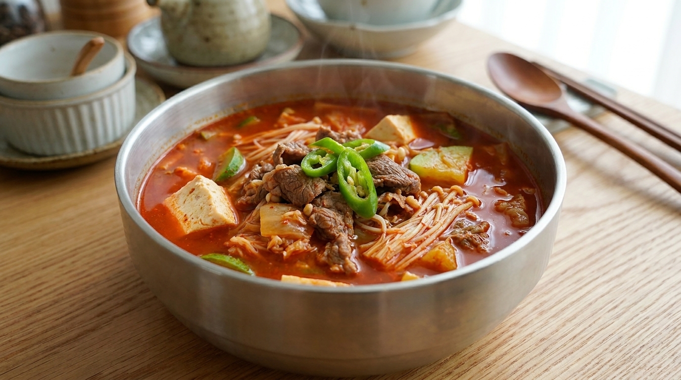 김치 소고기 두부찌개 (김치찌개)
