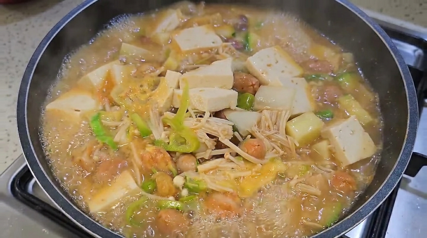 정통 한국식 된장찌개