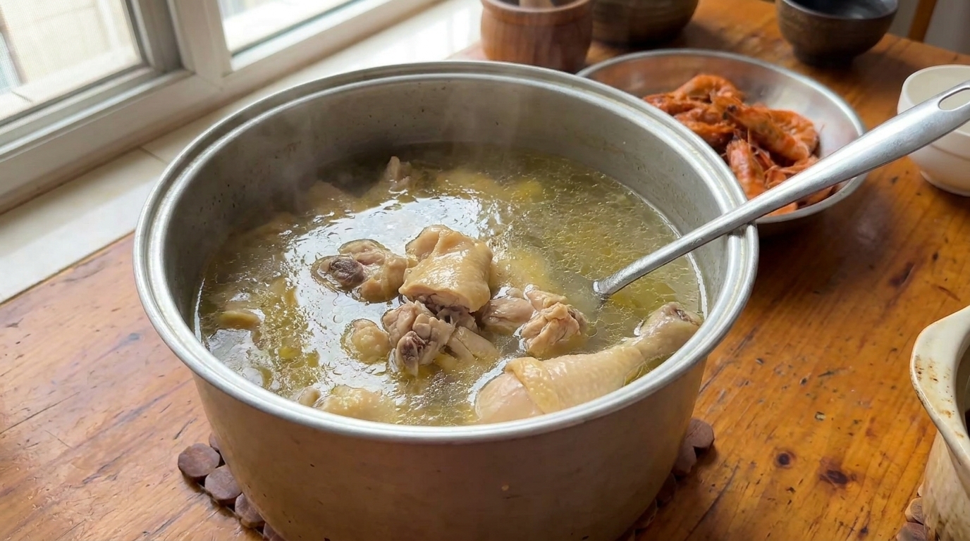 가정식 모래생강 닭고기 스프