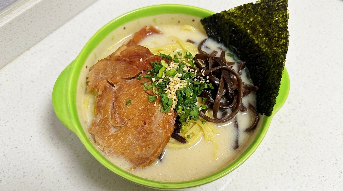 진하고 고소한 돈코츠 차슈 라멘