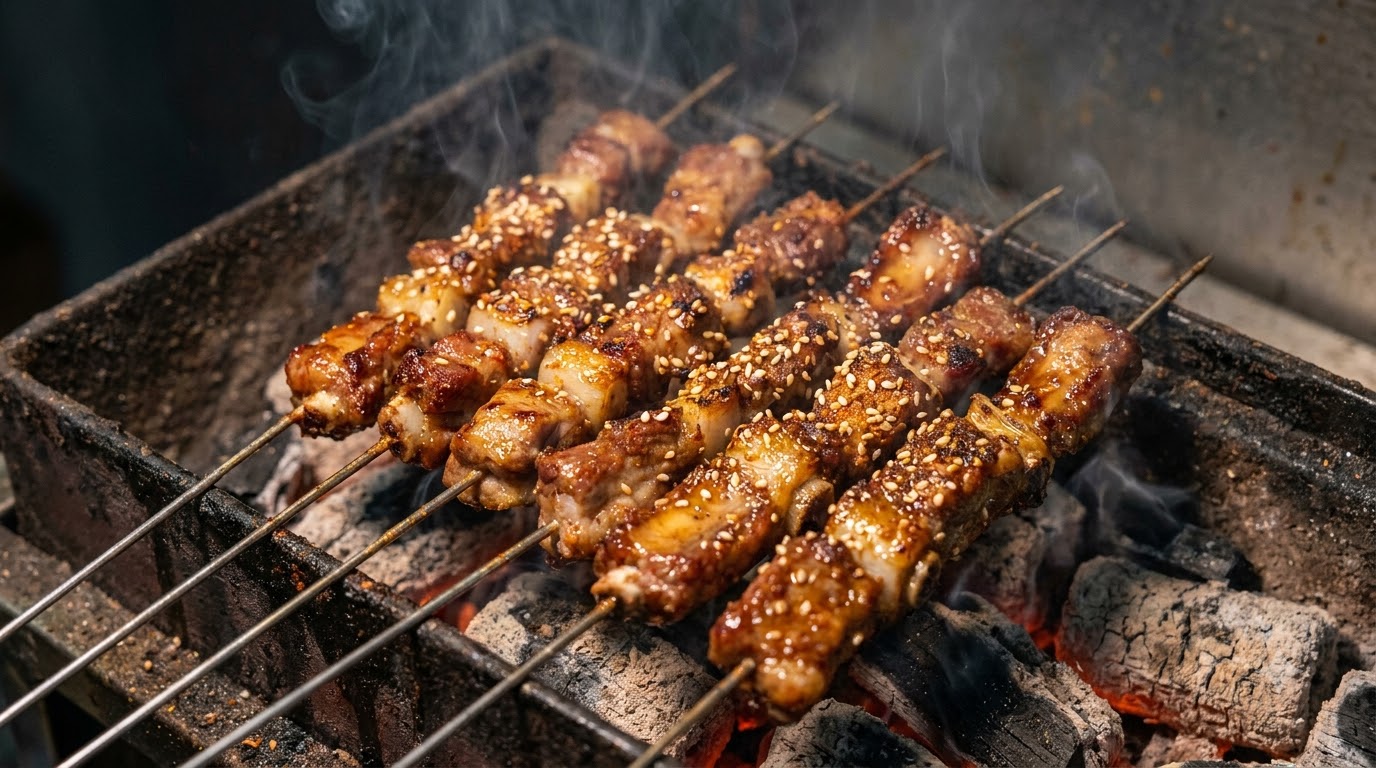 사천식 매콤한 돼지갈비 꼬치구이