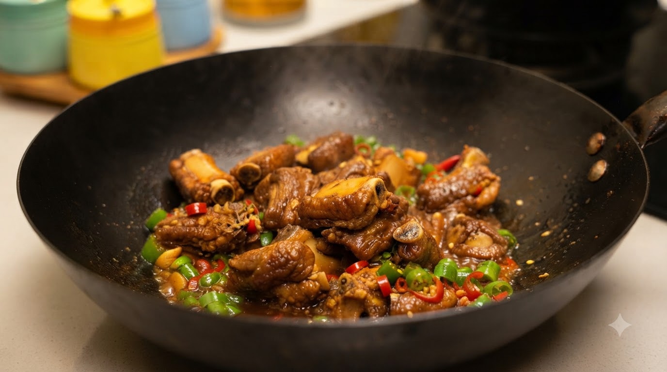 매콤 맥주 돼지갈비볶음