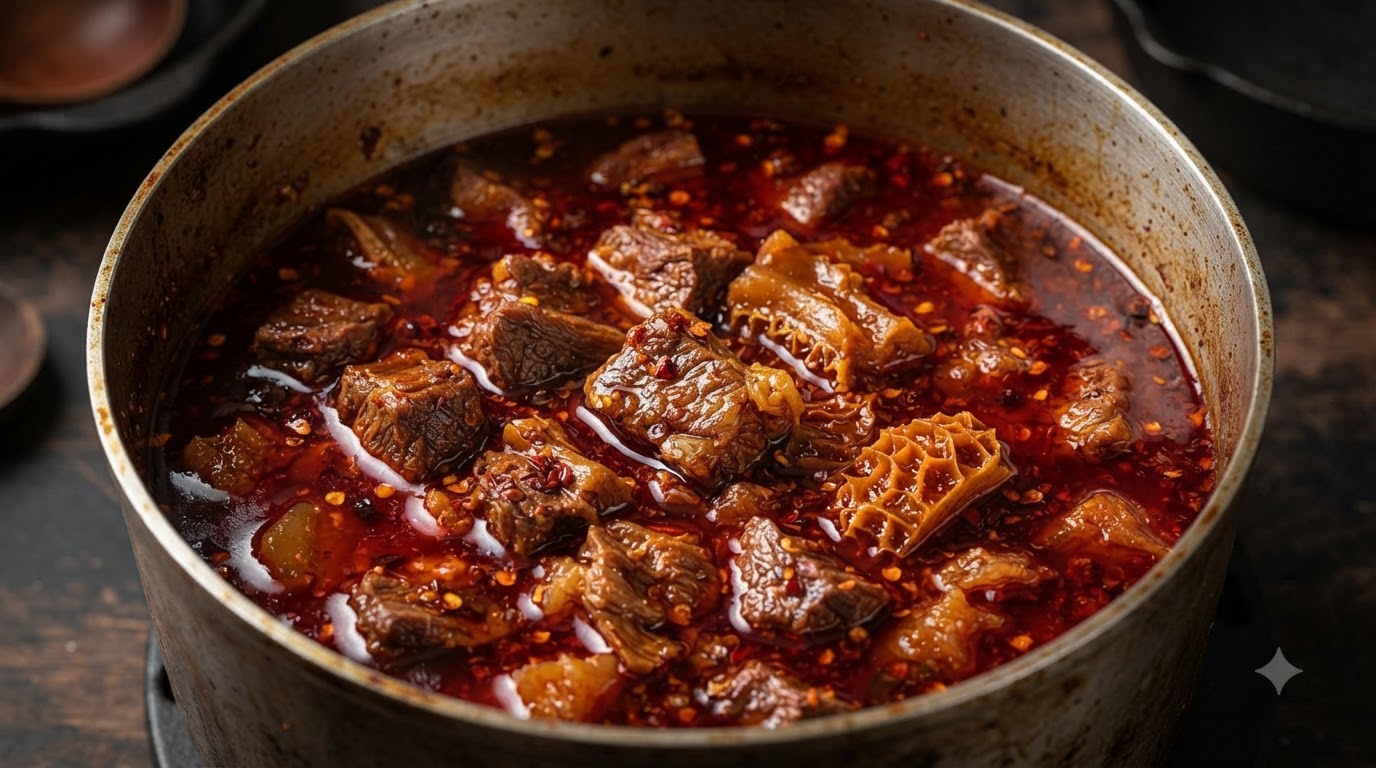사천식 홍샤오 니우러우 (매콤한 소고기 사태/양지 찜)