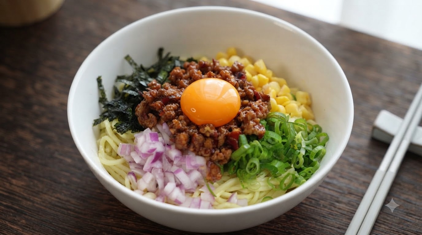 일본식 매콤한 돼지고기 비빔면 (마제소바)