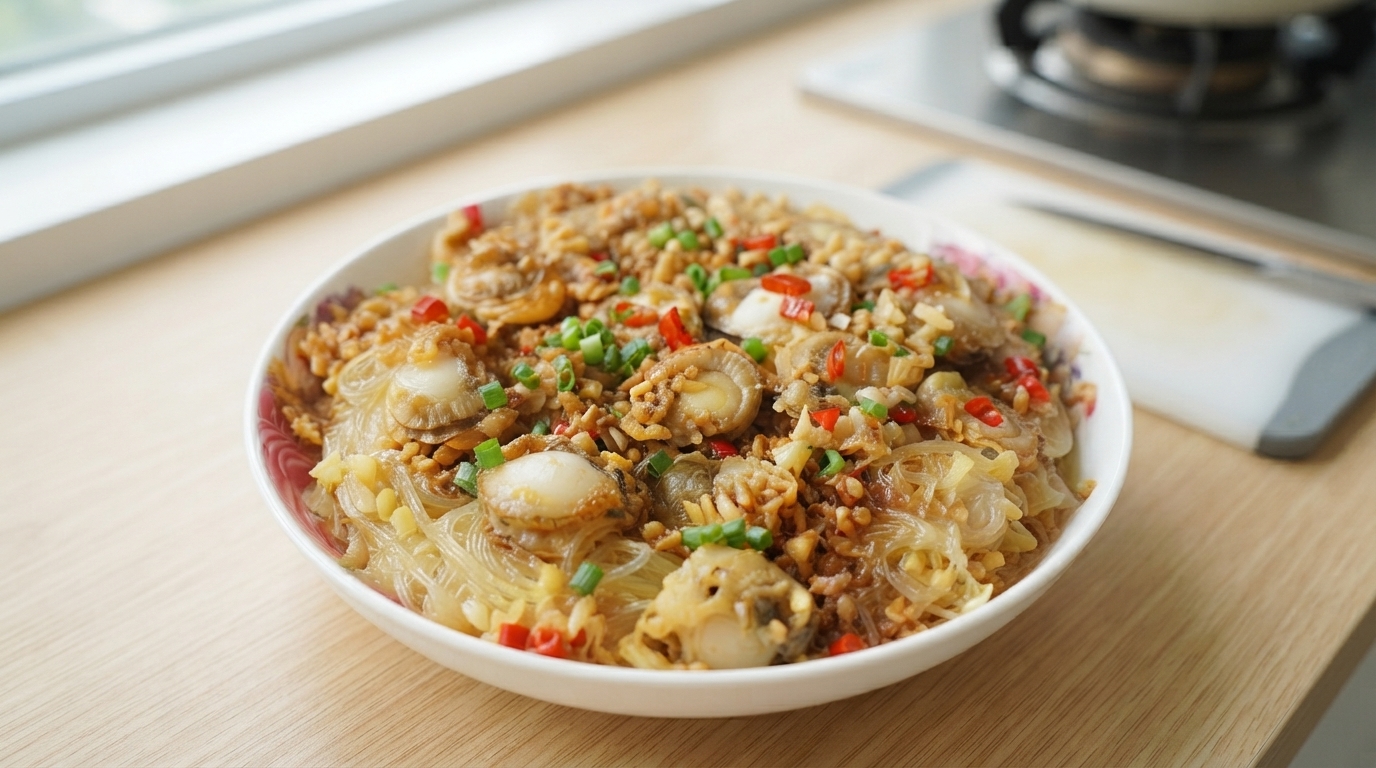 알배기 배추 마늘 당면 가리비찜