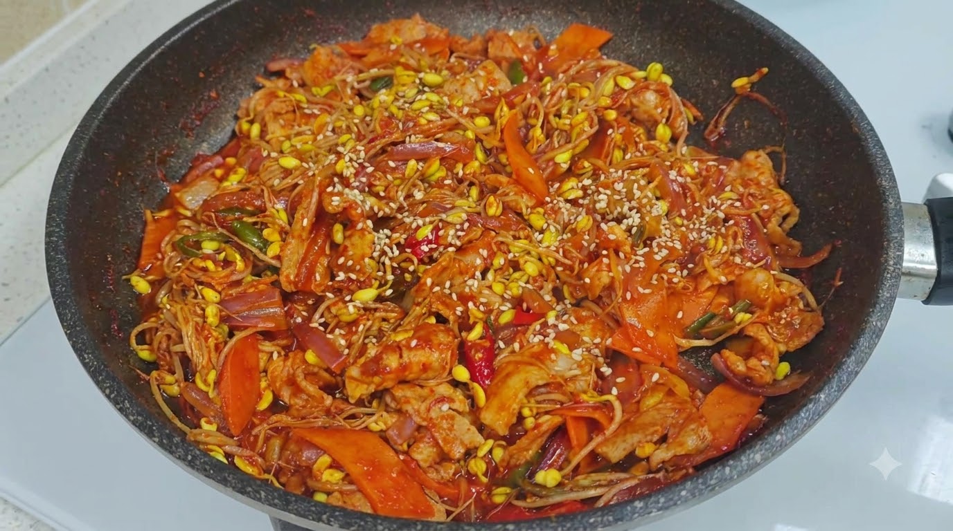 백종원 스타일 콩나물 삼겹살볶음 레시피