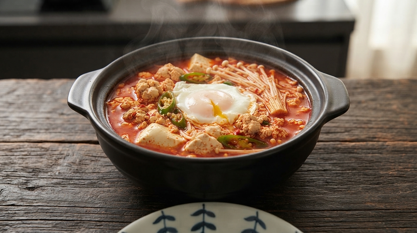 얼큰하고 시원한 명란 순두부찌개