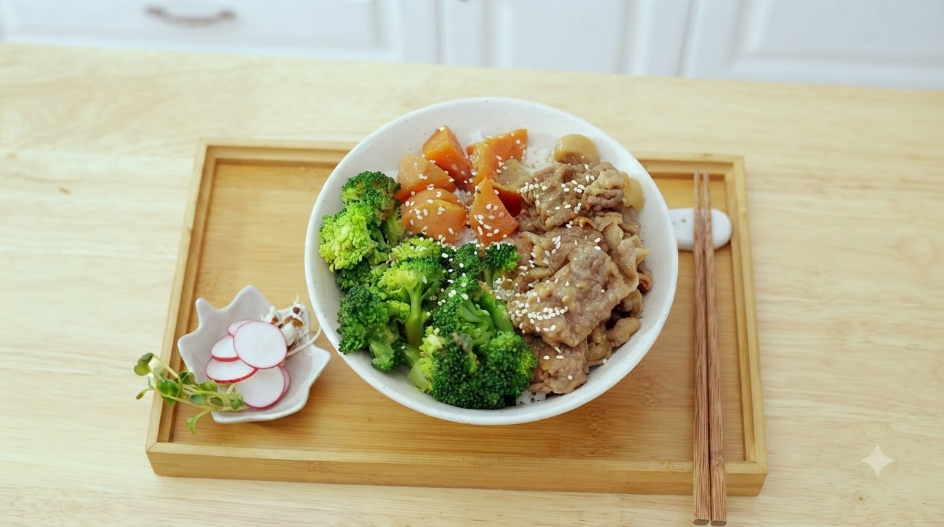 감칠맛 가득한 미소 소고기 덮밥