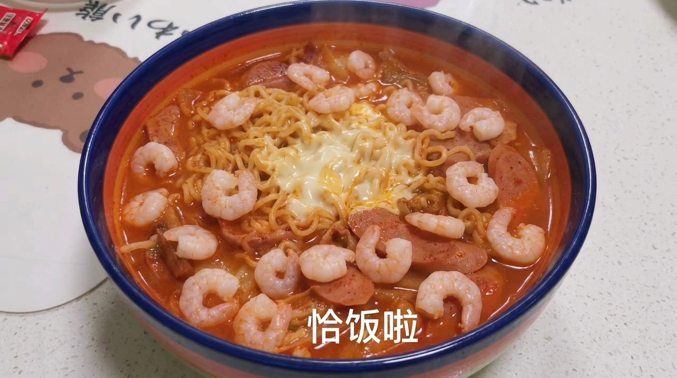 한국식 부대찌개 라면